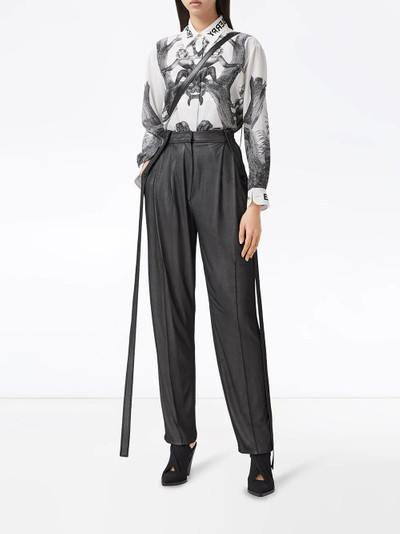 Burberry strap detail tailored trousers outlook