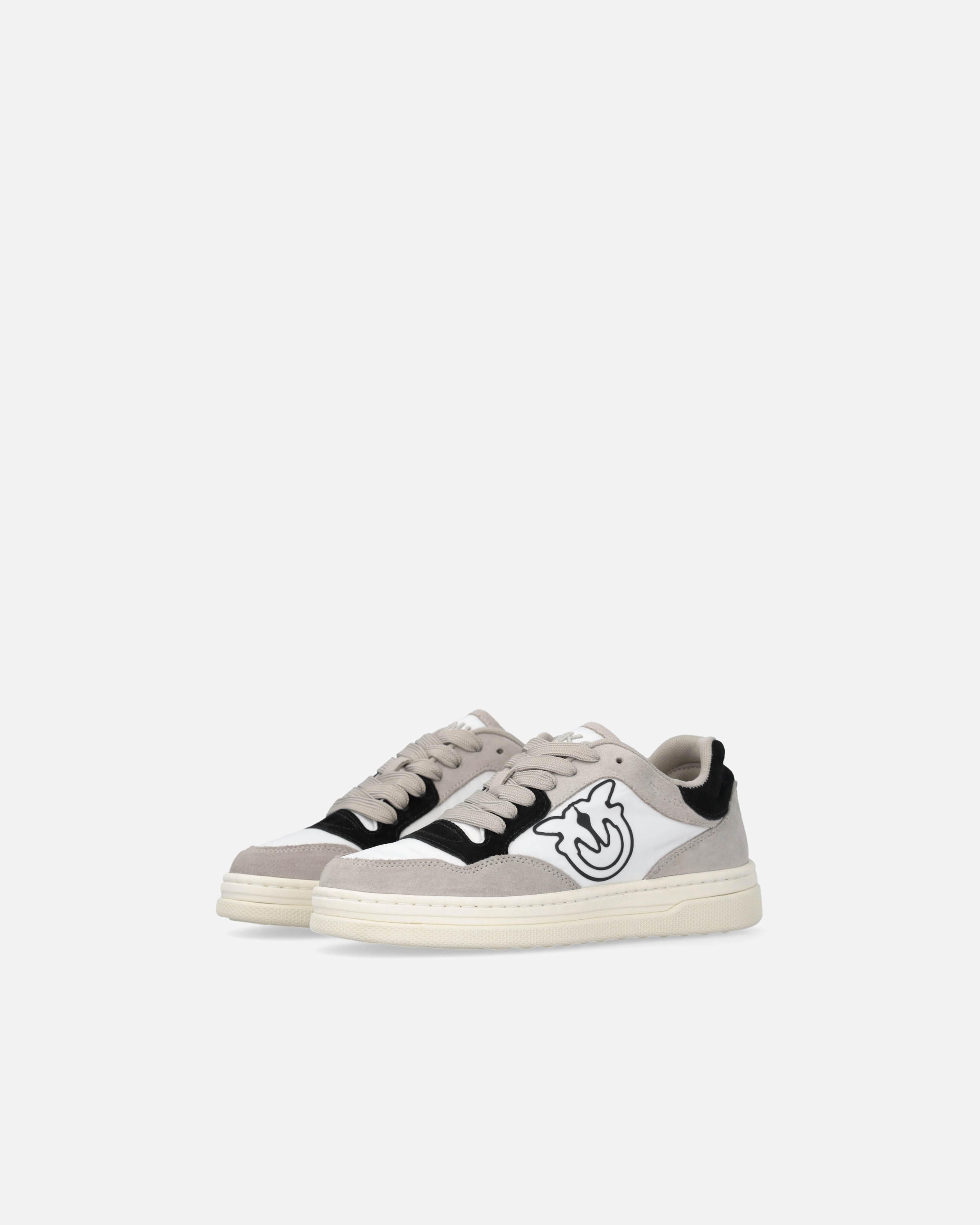 FLAT LEATHER SNEAKERS WITH CONTRASTING LOGO - 6