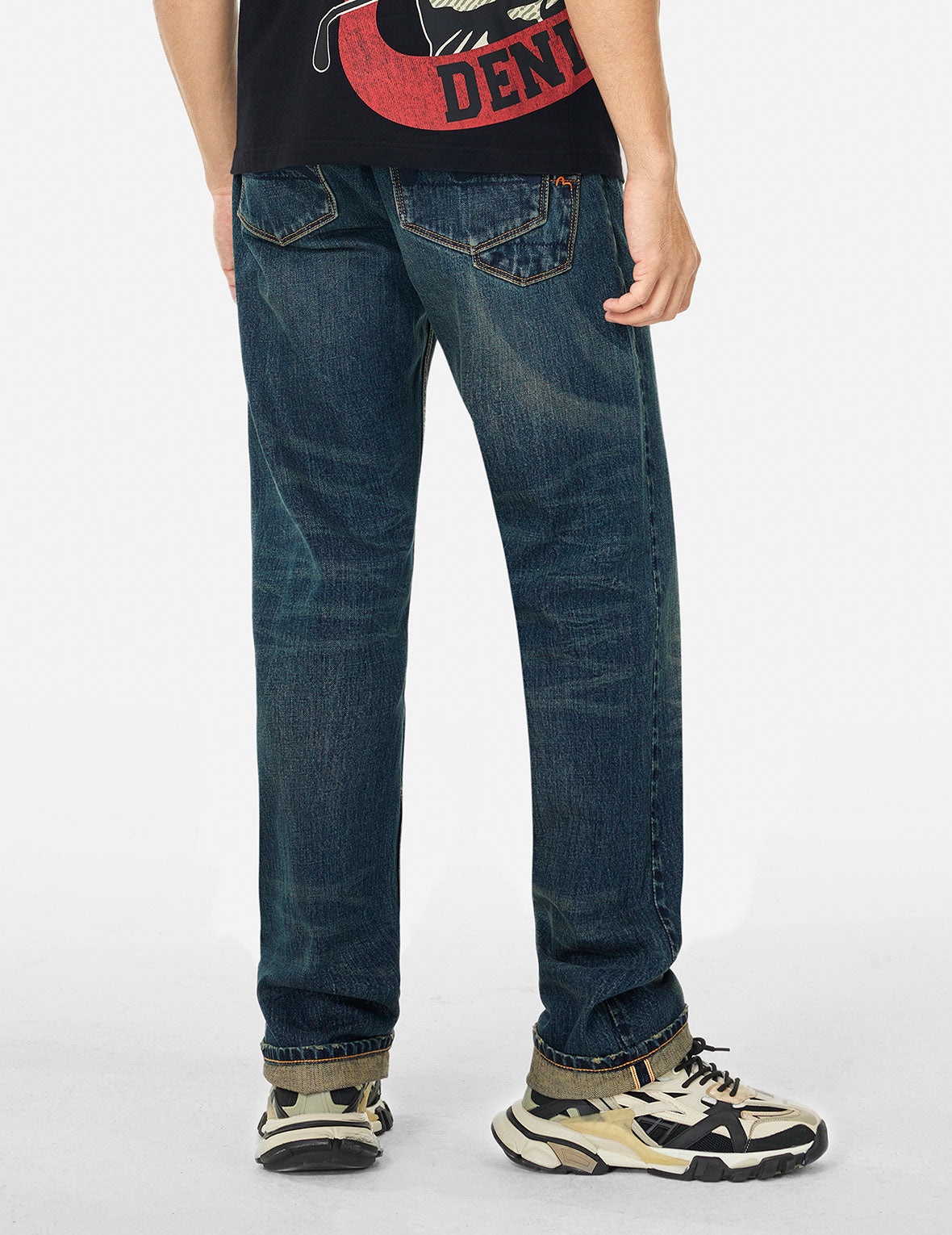Seagull Appliqué Embroidery Regular Fit Jeans #2000 - 5
