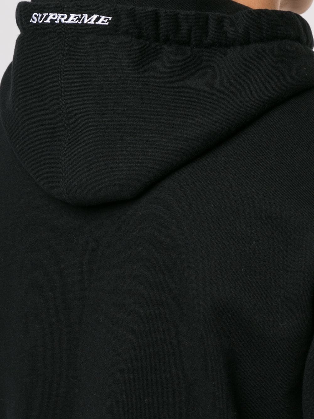 logo trimmed hoodie - 5