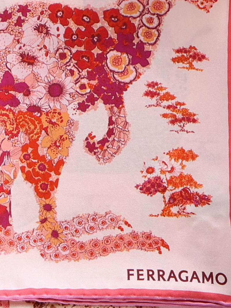 FERRAGAMO floral silk scarf outlook