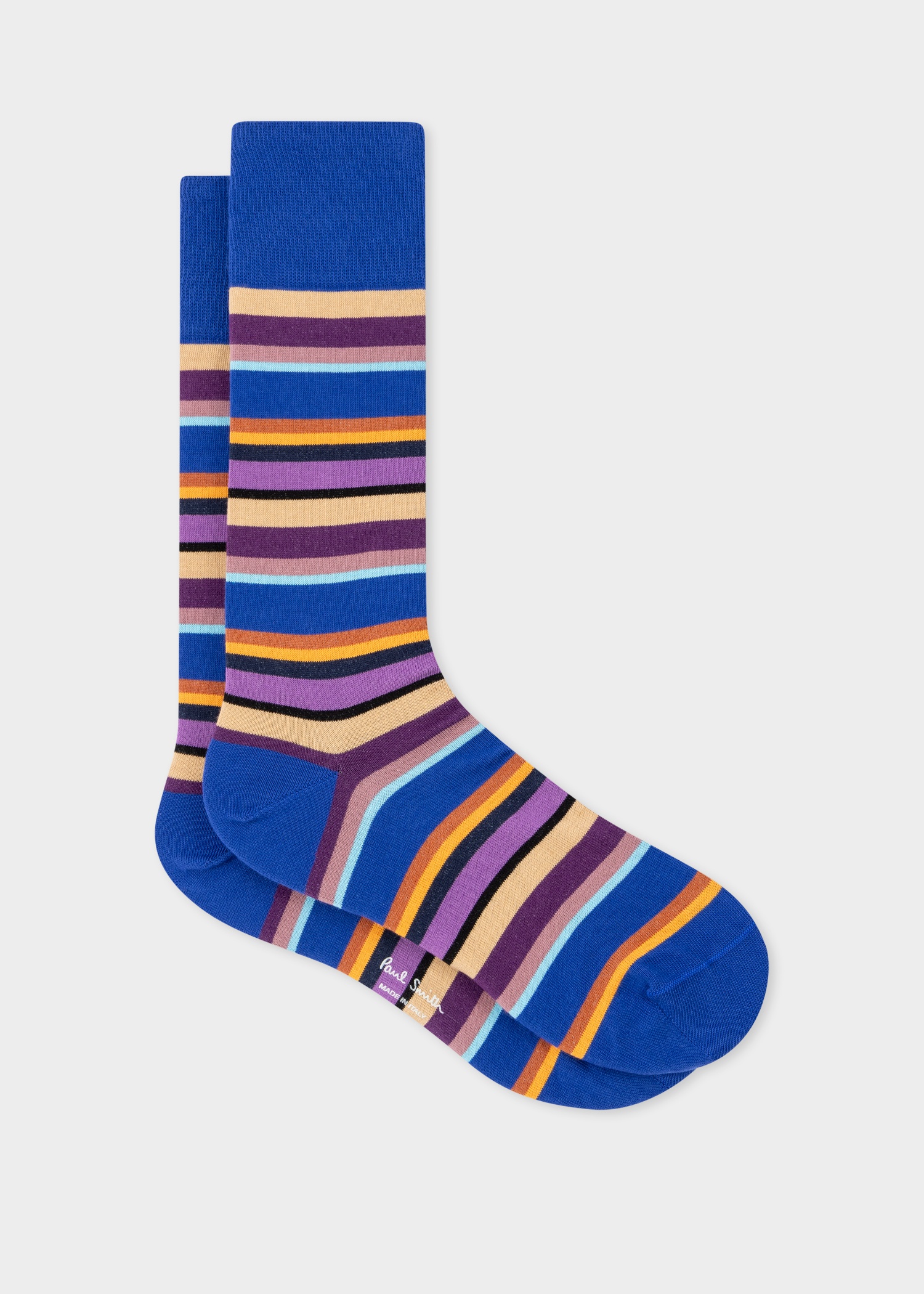 Cobalt Blue Multi-Stripe Socks - 1