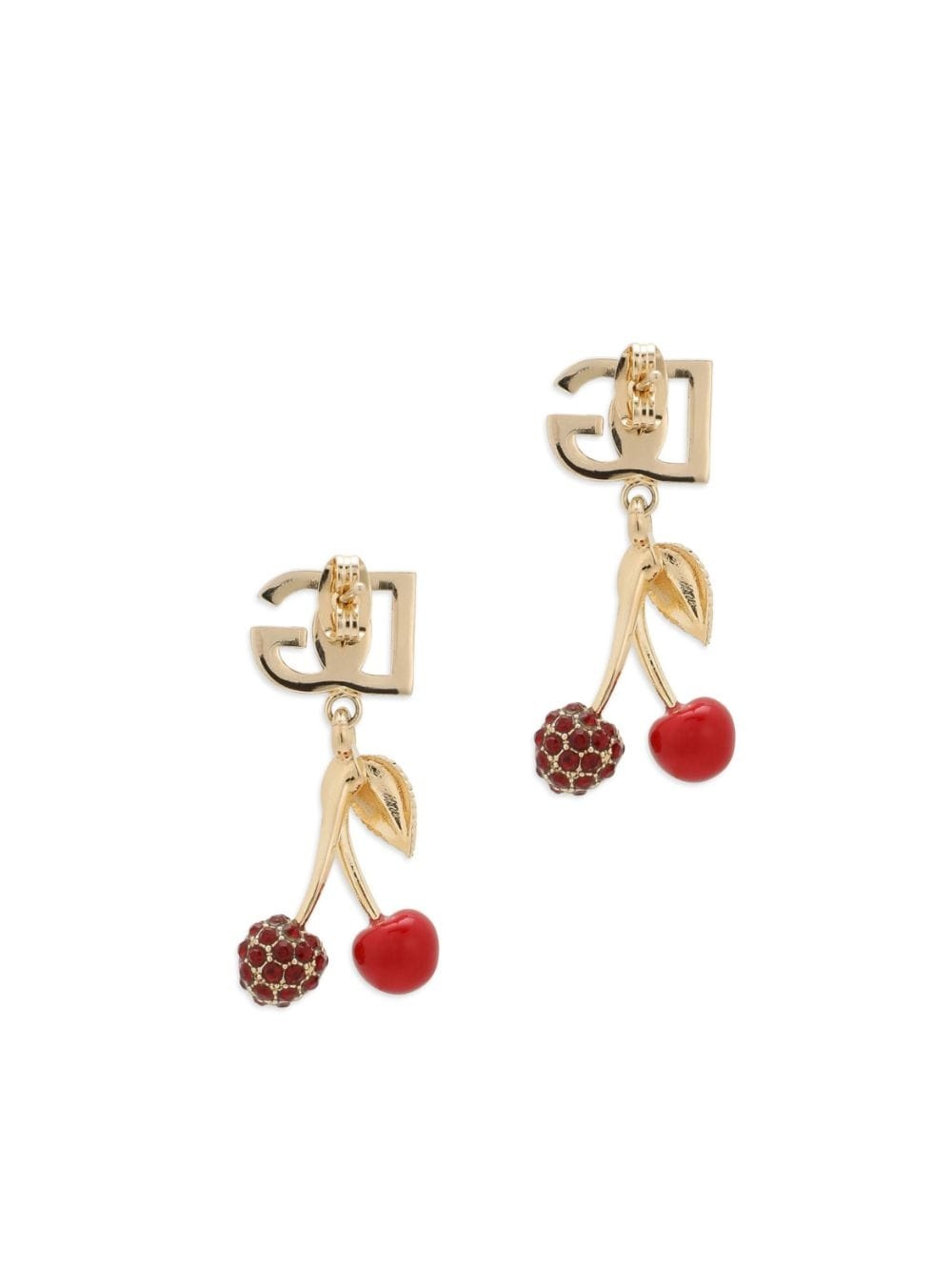 logo-lettering drop earrings - 2