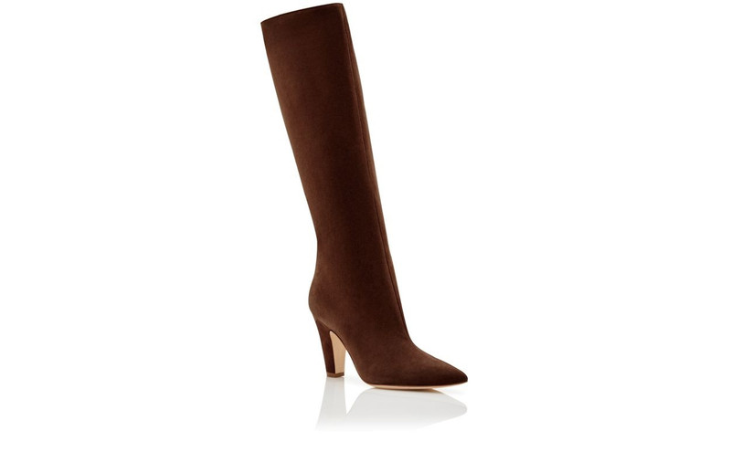 Brown Suede Knee High Boots 3