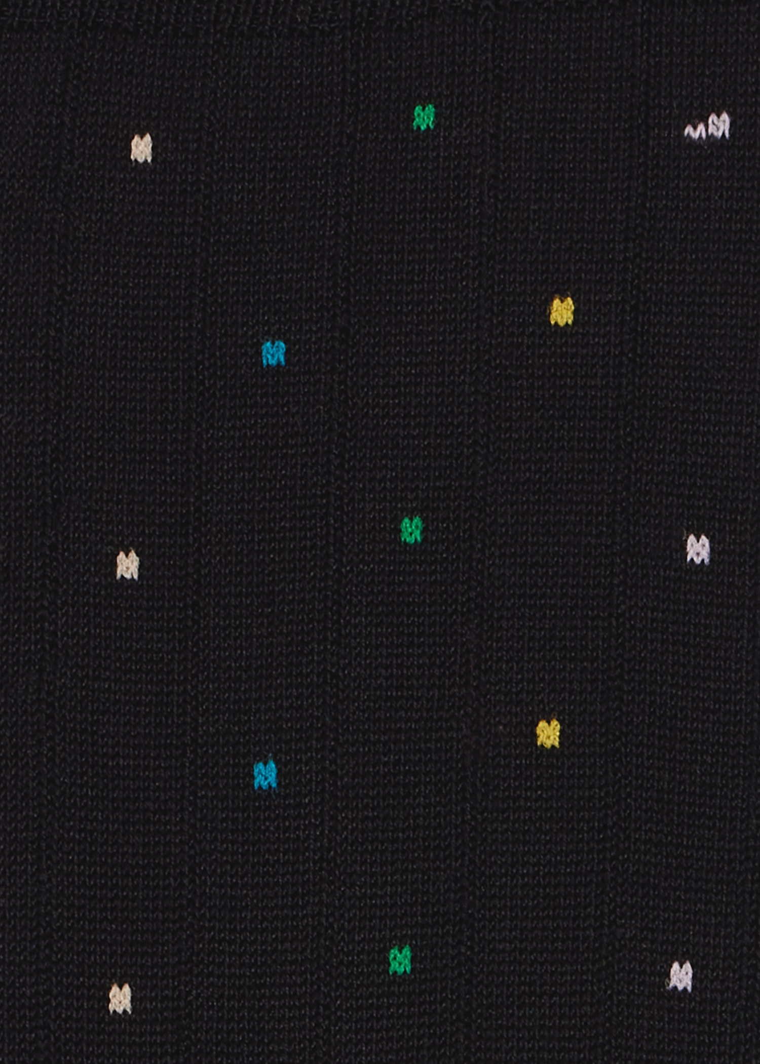 Black Cotton-Blend Multi Colour Polka Dot Socks - 2
