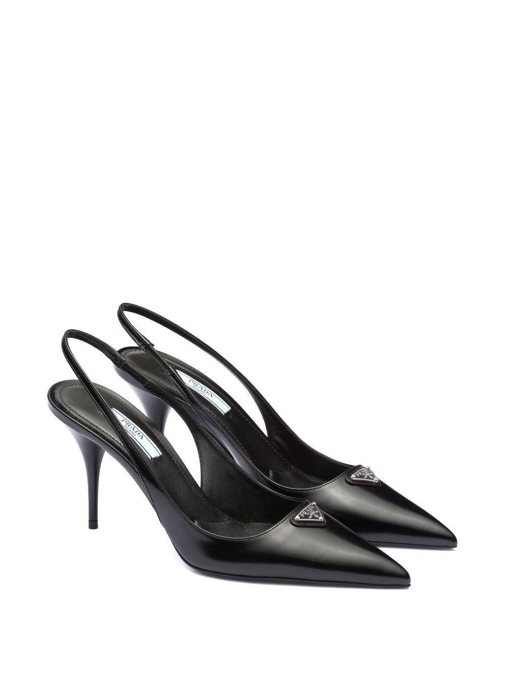 leather slingback 85mm pumps - 2