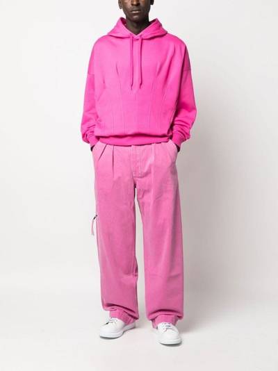 Valentino pleated cotton hoodie outlook
