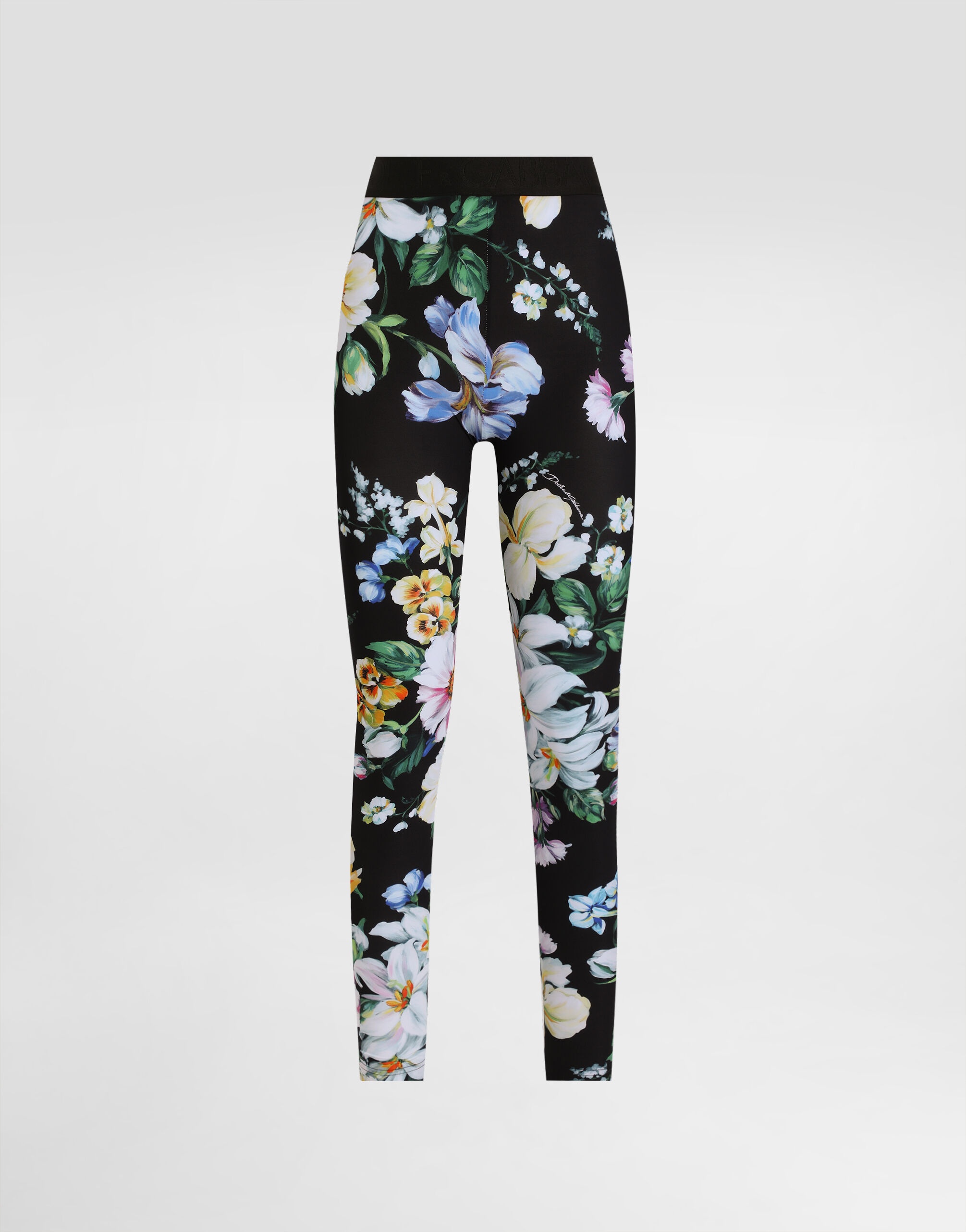 Activewear leggings in floral-print jersey - 1
