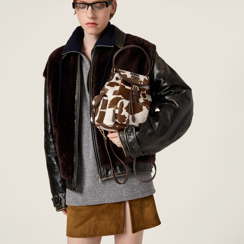 Calf hair backpack 5