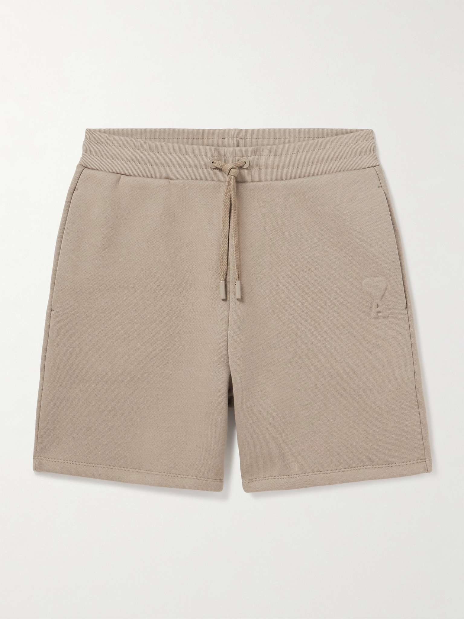 Straight-Leg Logo-Embossed Cotton-Blend Jersey Drawstring Shorts - 1