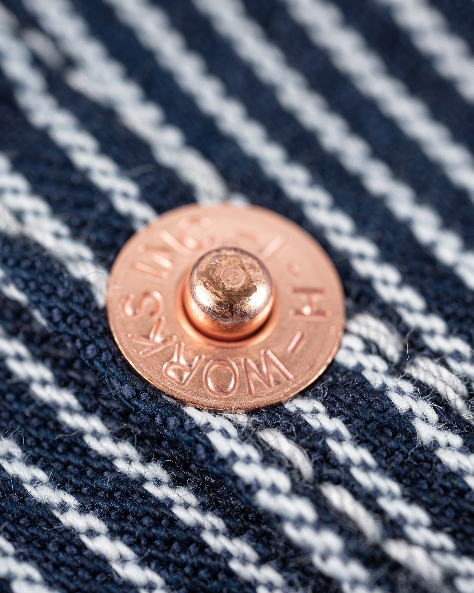 IHJ-141-IND 10.5oz Narrow Stripe Hickory Type I - Indigo - 12