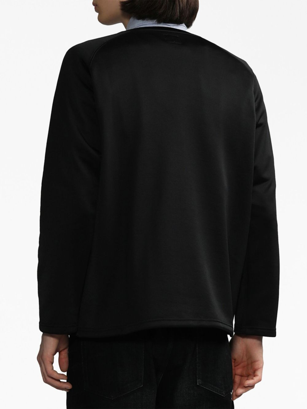 logo-embroidered buttoned cardigan - 4