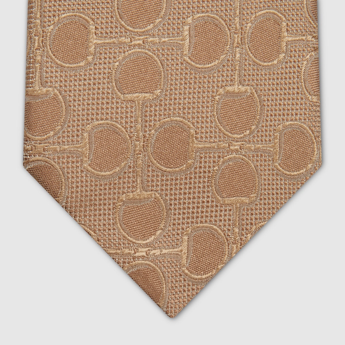 Horsebit silk jacquard tie - 3