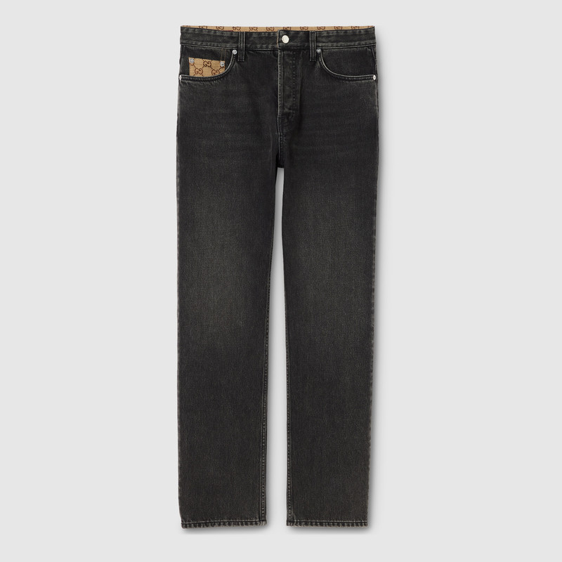 Washed cotton denim pant 1