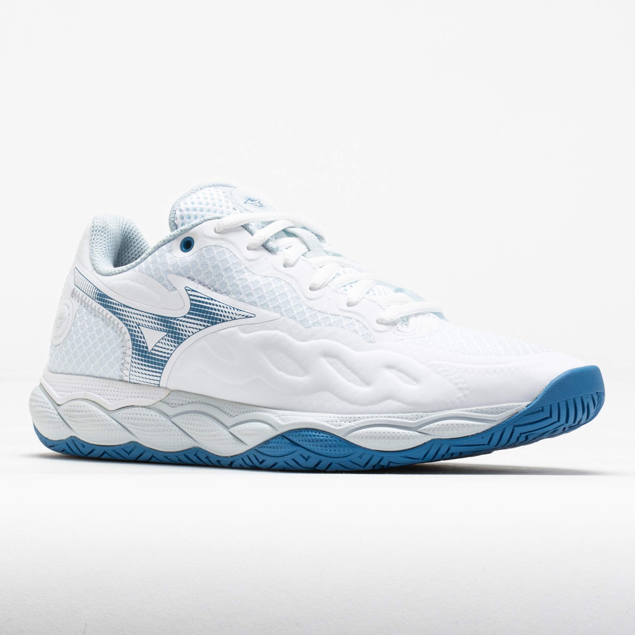 Mizuno Wave Enforce Court AC Women's White/Parisian Blue - 5