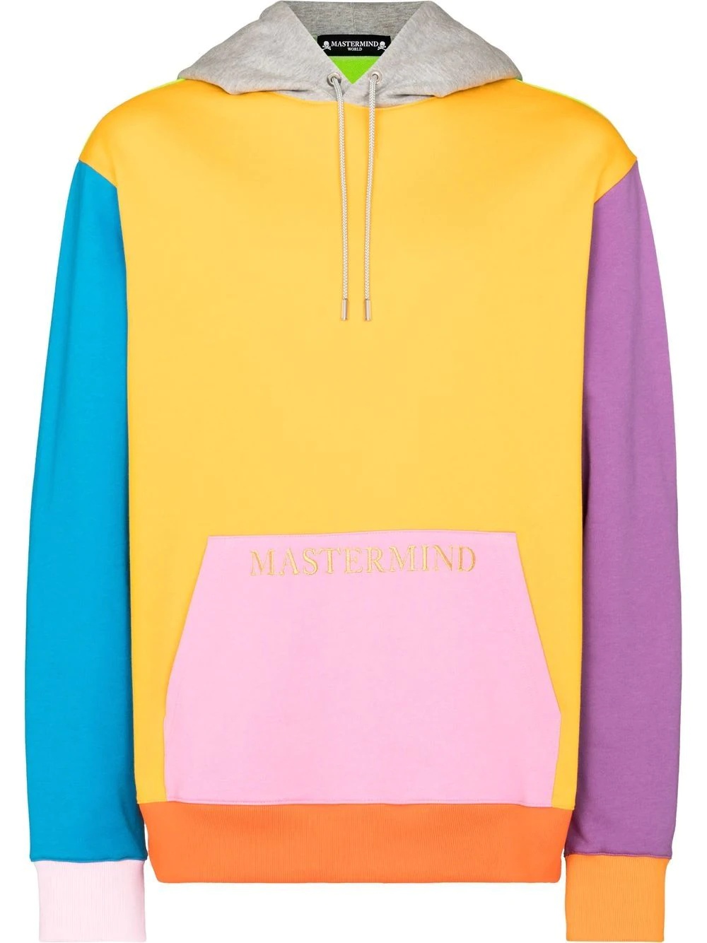 colour-block pullover hoodie - 1