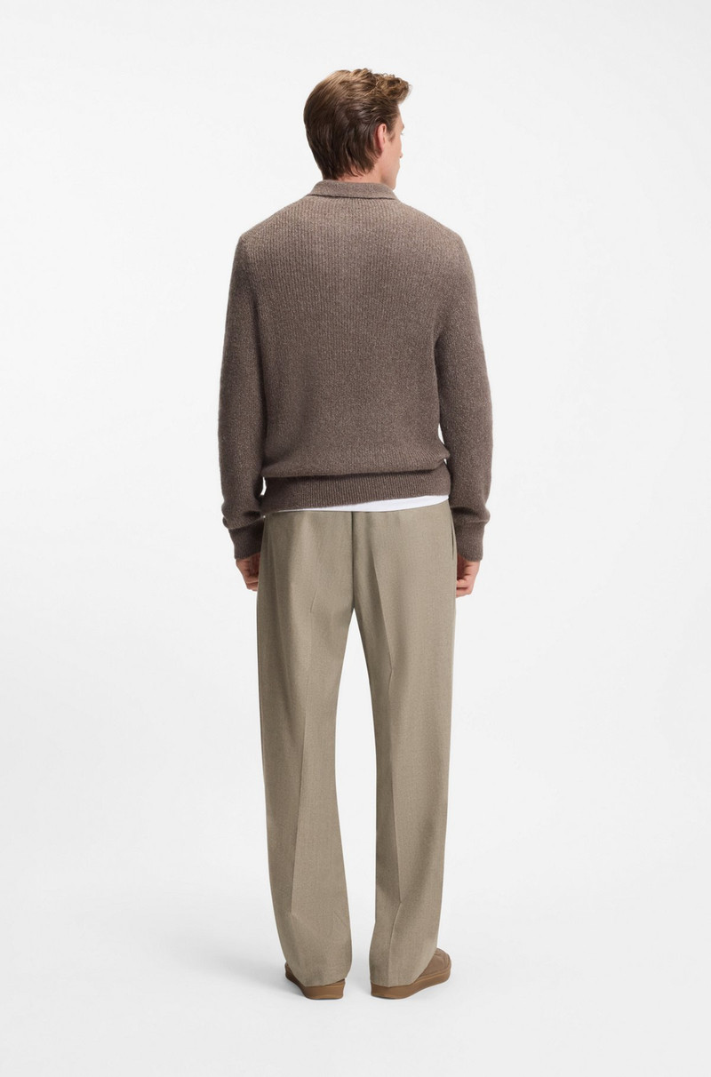 BECKHAM X BOSS RELAXED-FIT TROUSERS IN VIRGIN WOOL 4