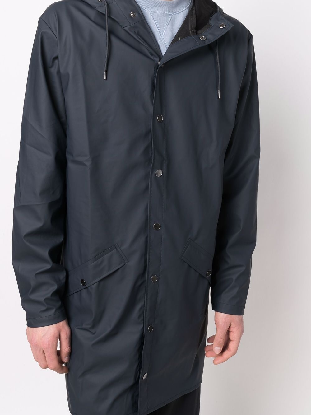 drawstring hooded coat - 6