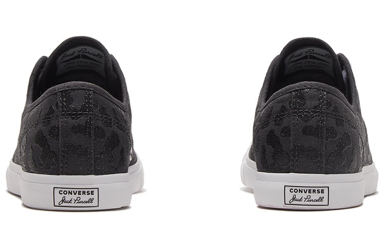(WMNS) Converse Jack Purcell LP Low Sole Trendy Retro Casual Sneakers 'Black White' 570527C - 4