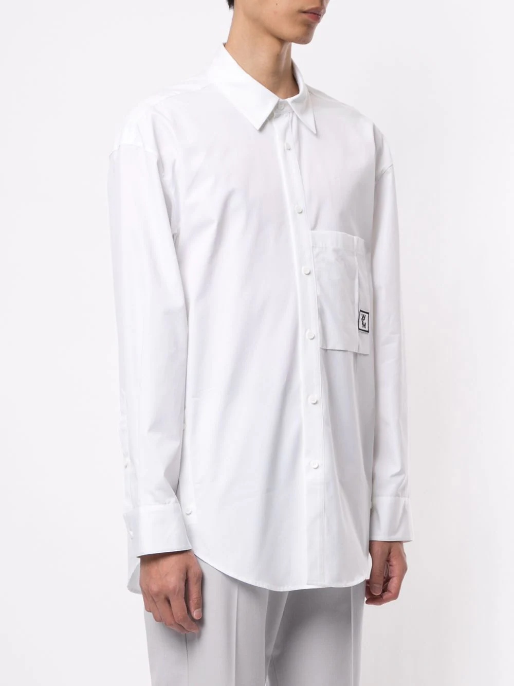 oversized cotton logo shirt - 4