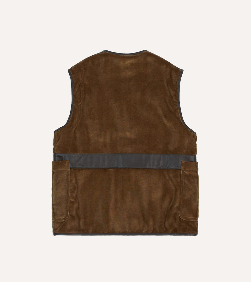 Brown Corduroy Wadded Vest 7