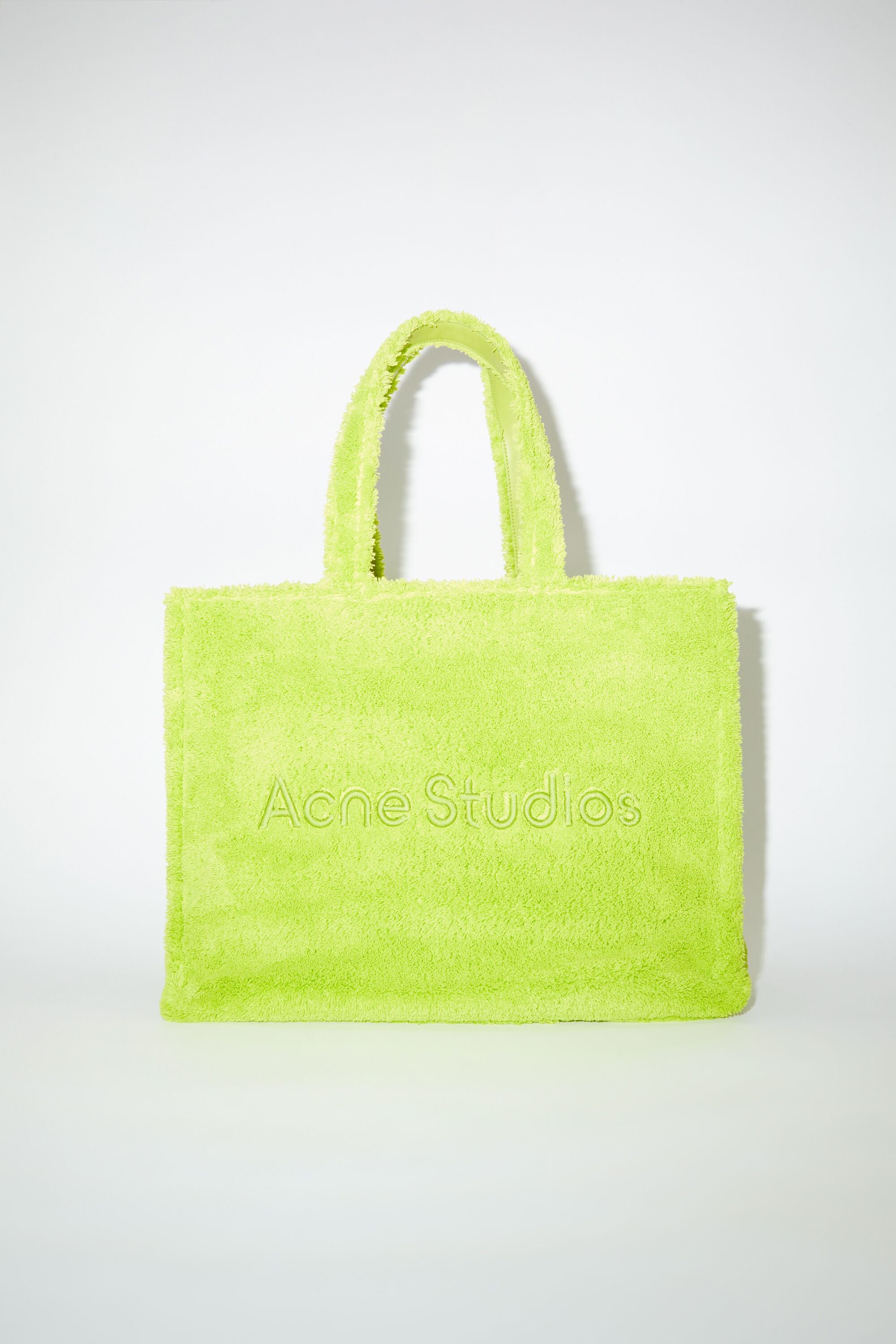 Furry logo shoulder tote bag - Lime green - 1