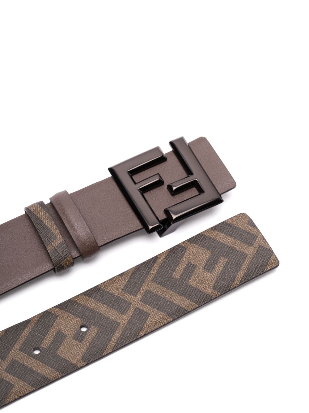 monogram-print reversible belt - 2