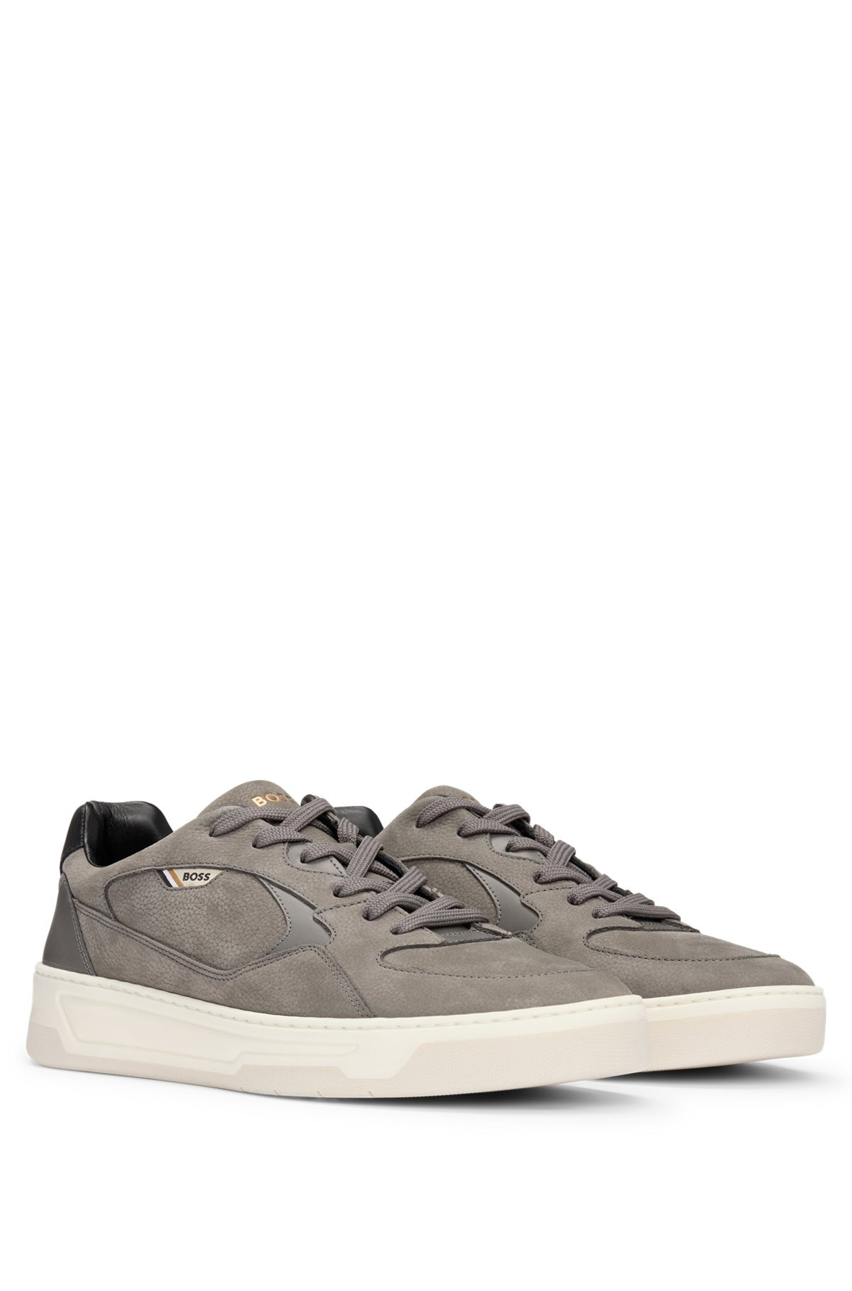 MIXED-MATERIAL TRAINERS WITH SUEDE AND LEATHER - 2