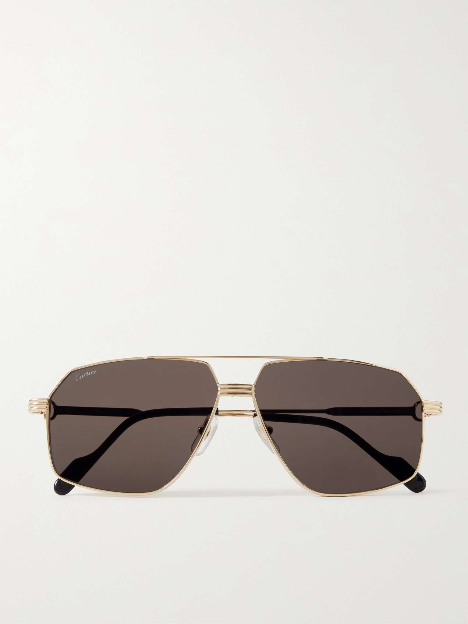 Aviator-Style Gold-Tone Sunglasses - 1