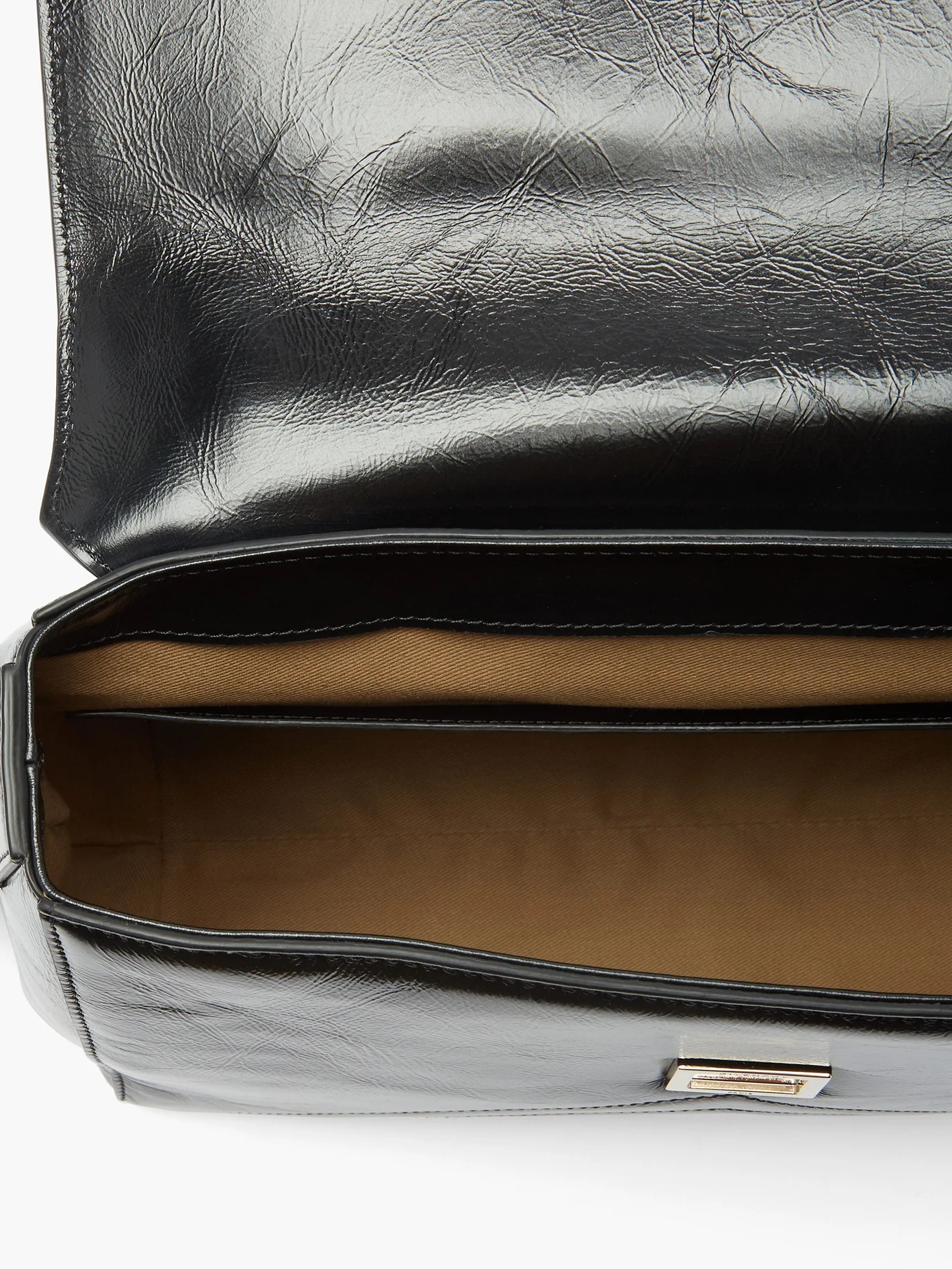 ID creased-leather medium shoulder bag - 5