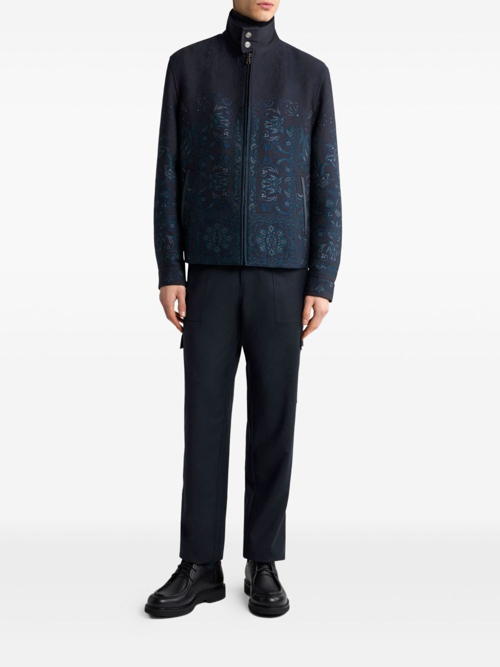 jacquard paisley-print jacket - 3