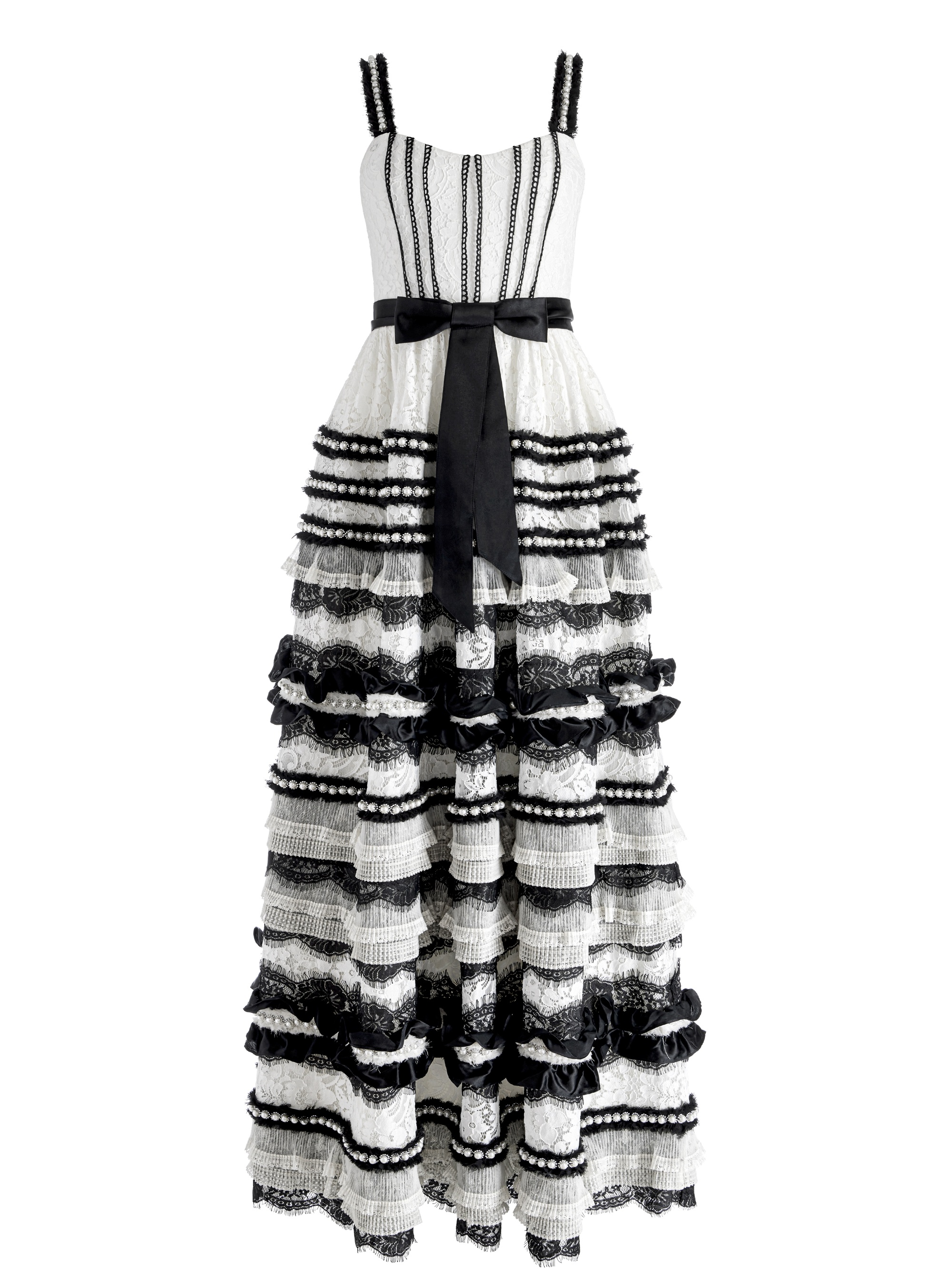DENITA BUSTIER RUFFLE GOWN - 6