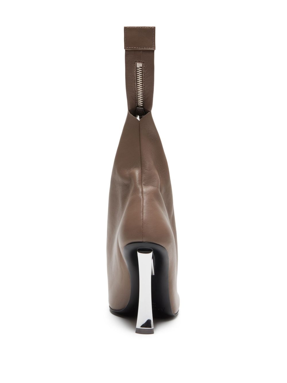 100m leather zip pumps - 4
