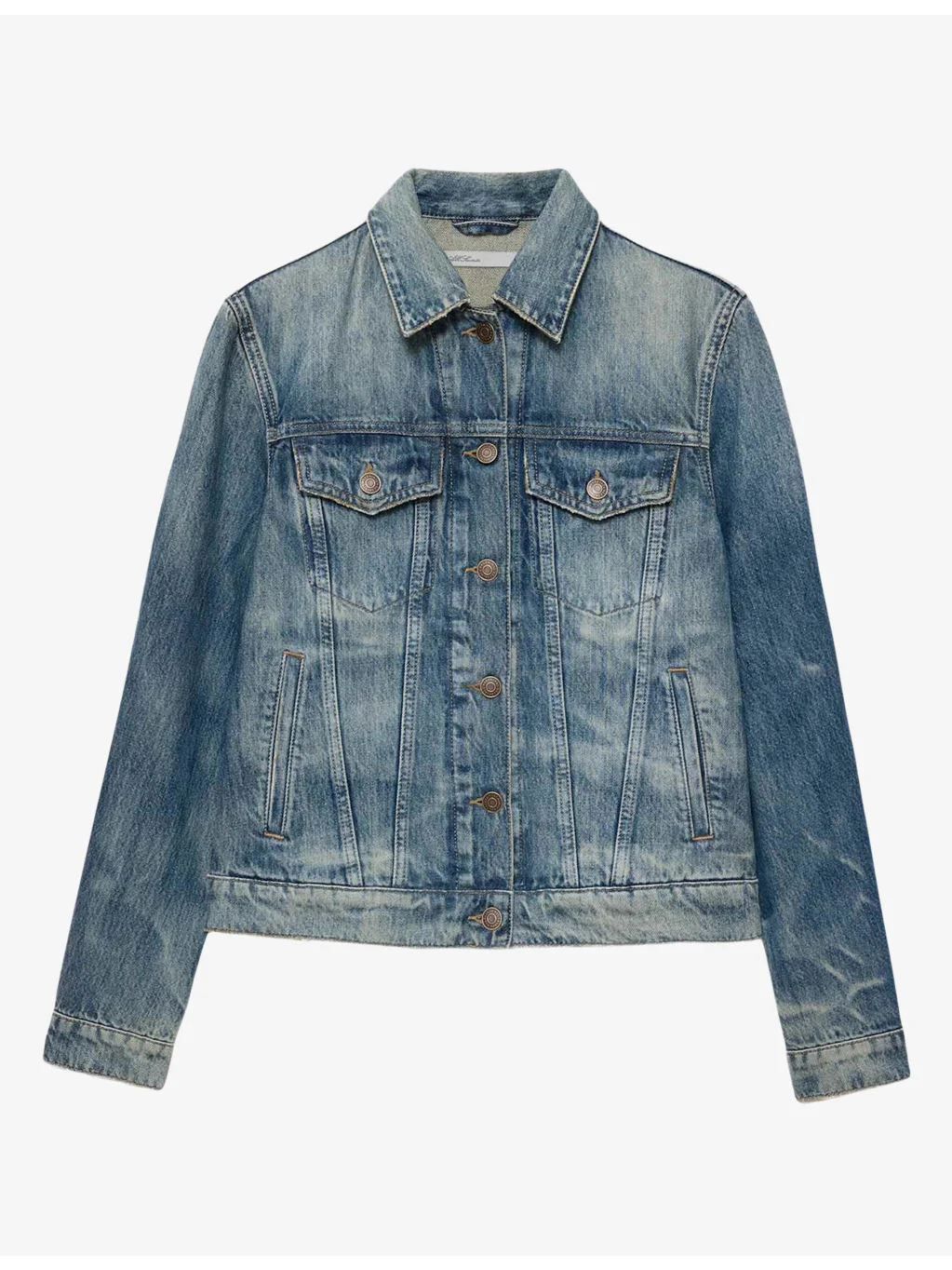 Faded-Wash Regular-Fit Denim Jacket - 1