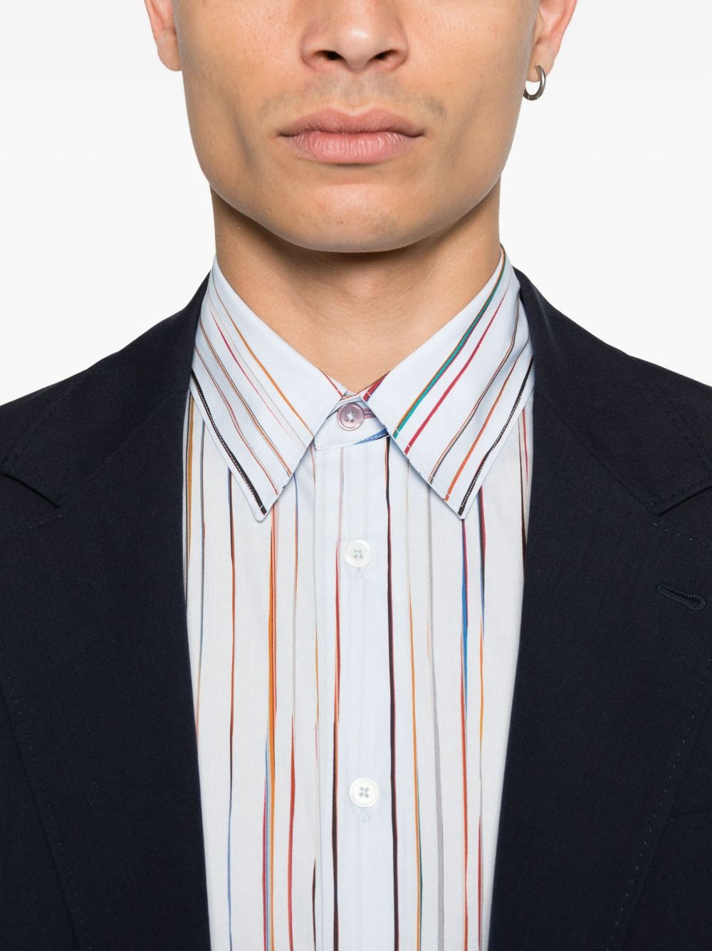 stripe-print shirt - 5