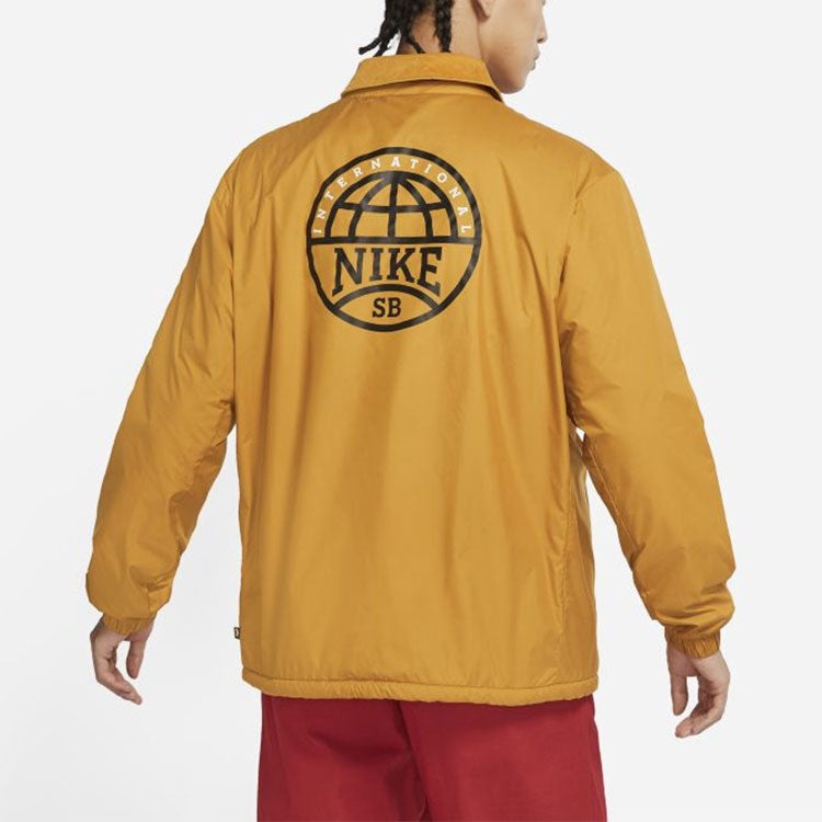 Nike SB Skateboard Casual Sports Skateboard lapel Jacket Yellow DM0871-712 - 4