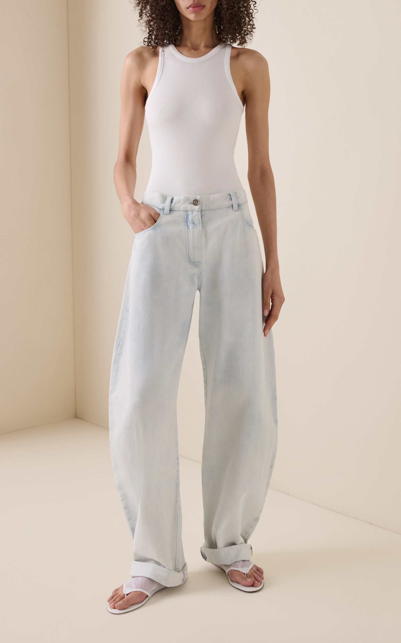 Stretch Low-Rise Round Jeans blue - 2