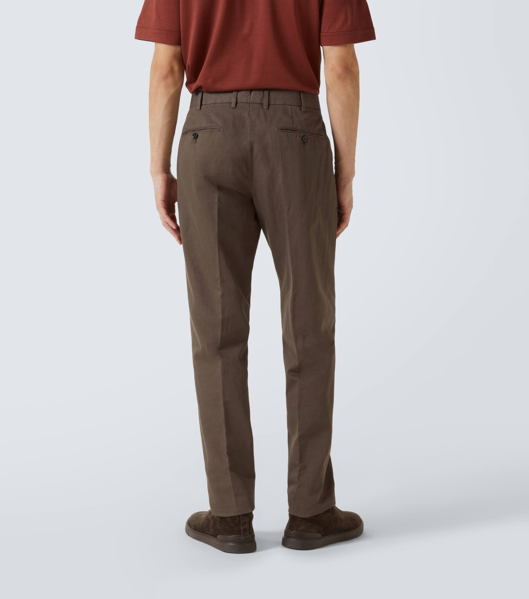 Cotton and linen chinos - 4