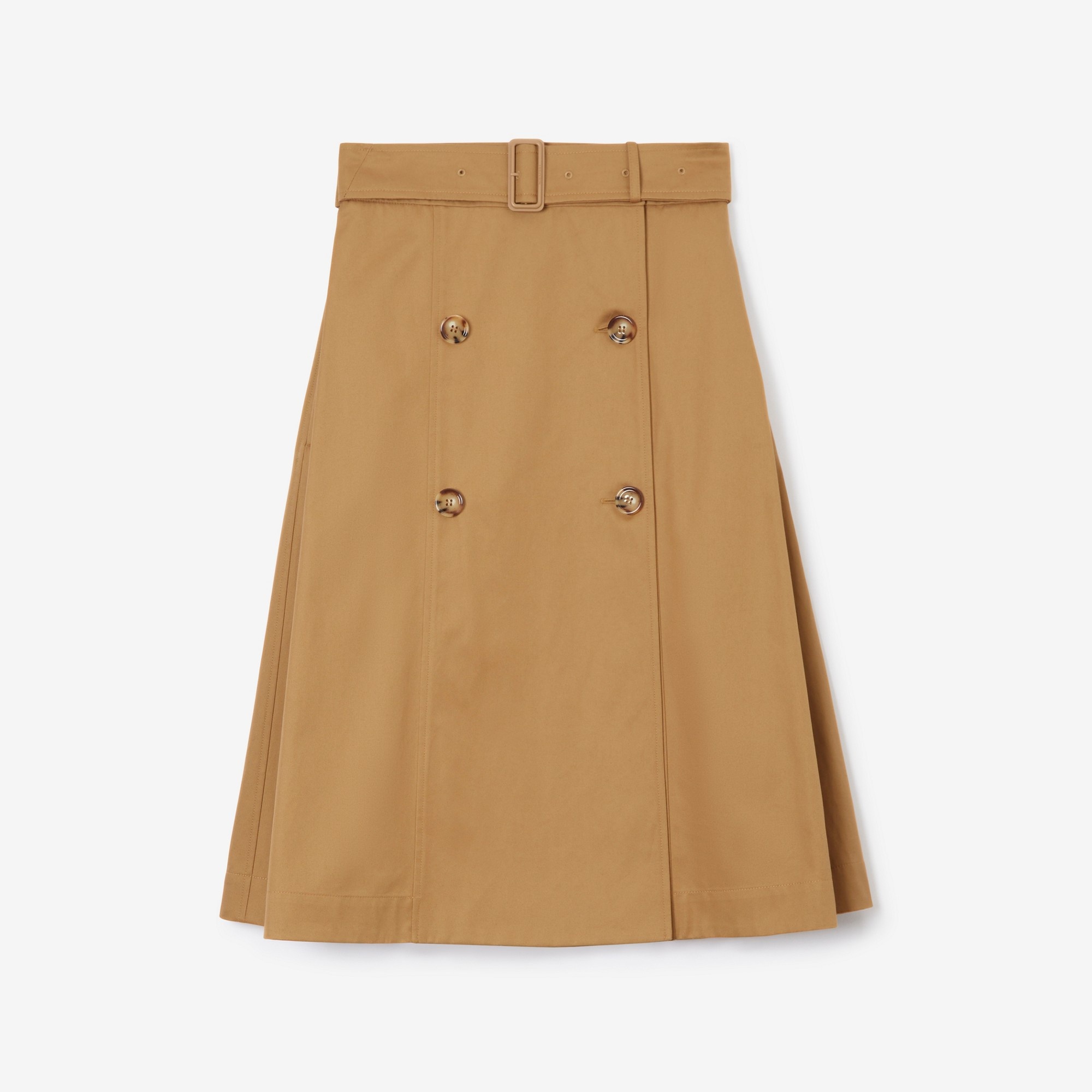 Cotton Gabardine Trench Skirt - 1