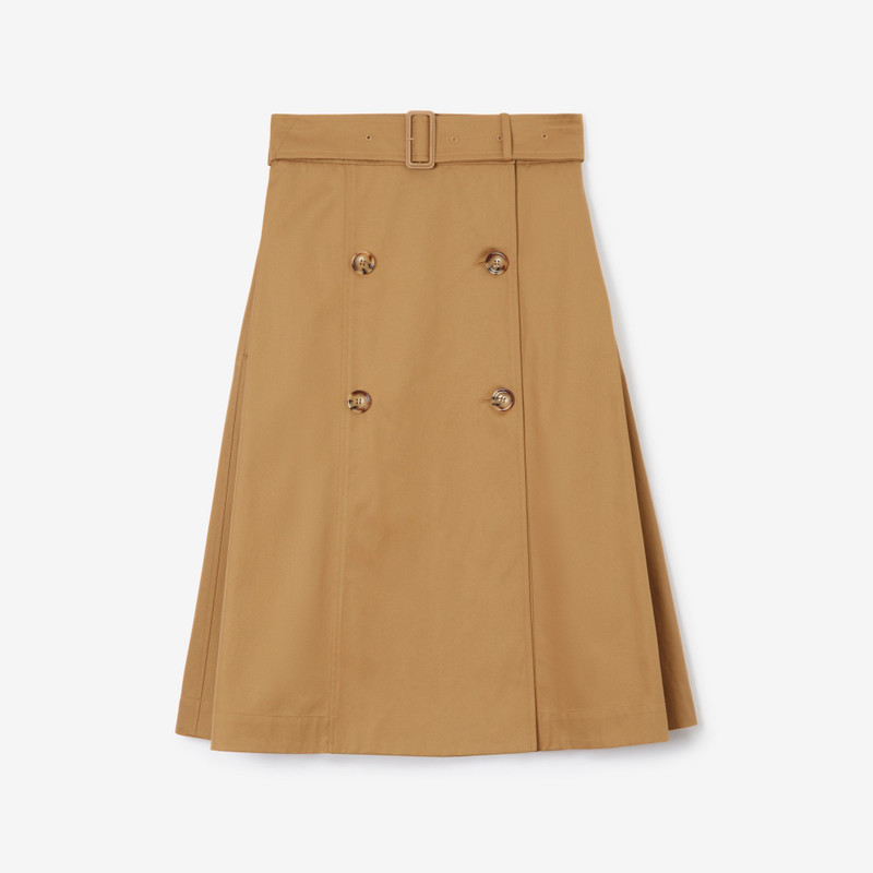 Cotton Gabardine Trench Skirt 1