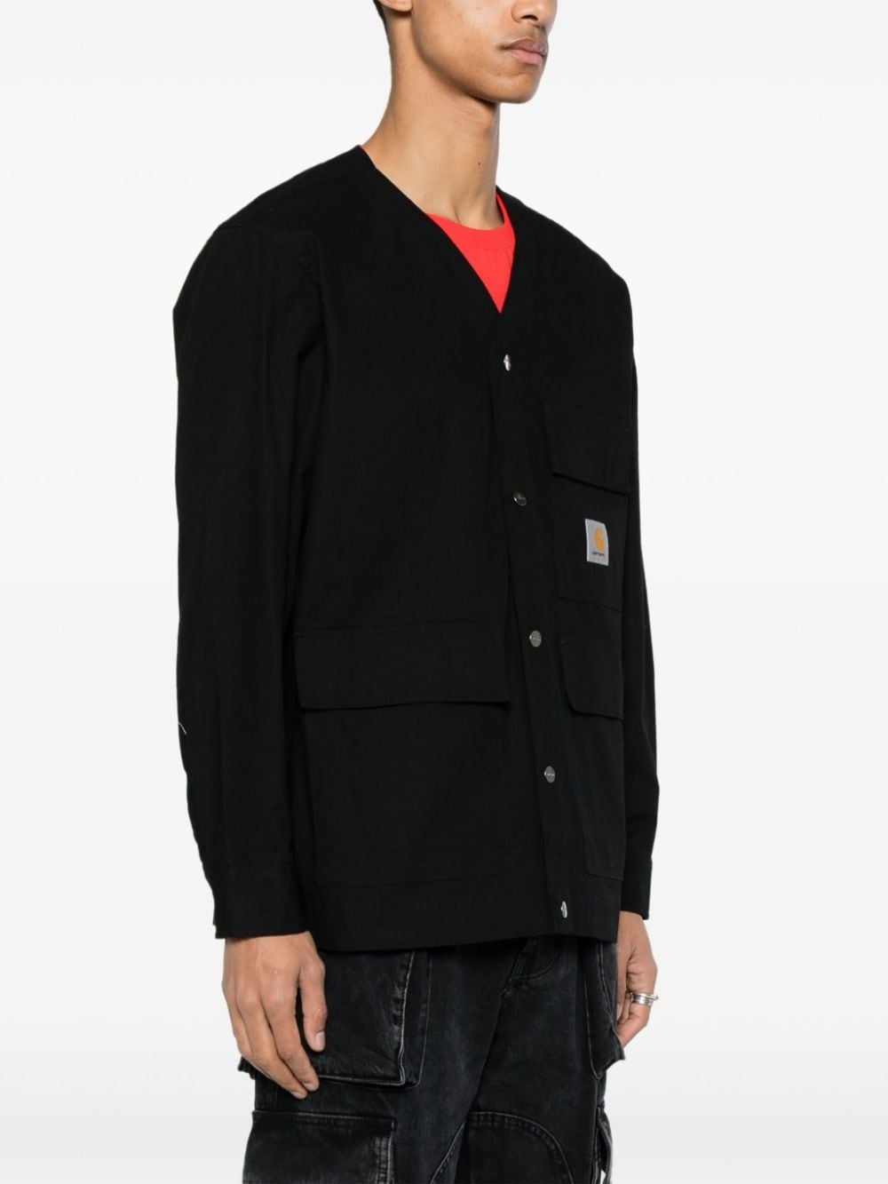 logo-appliquÃ© ripstop shirt - 3