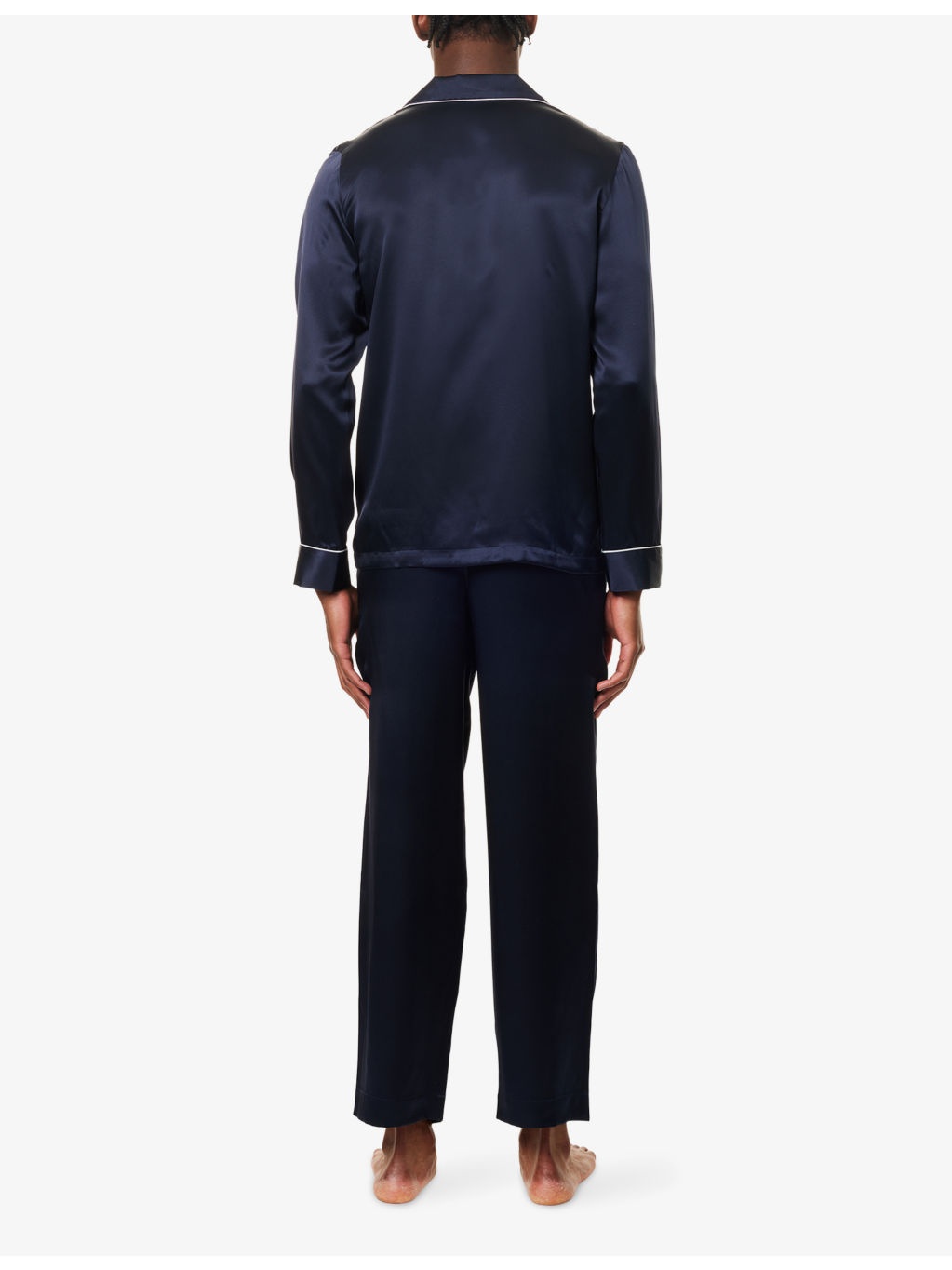 Bailey Piped Silk Pyjamas - 3