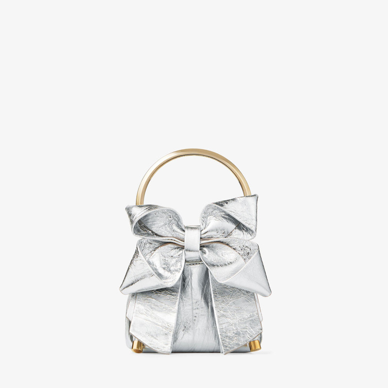 Micro Bon Bon
Silver Vintage Metallic Leather Mini Bag 1