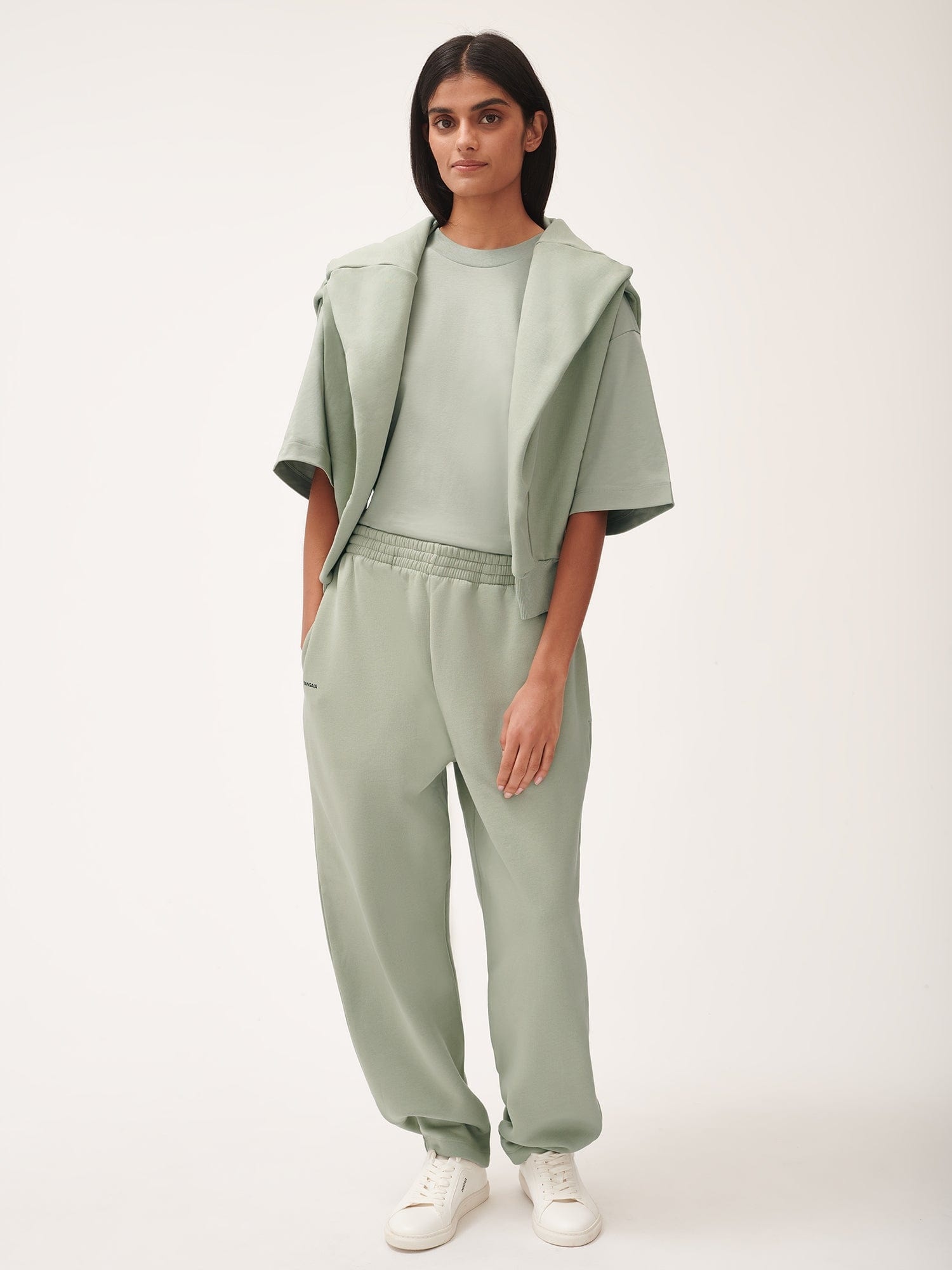 Womens DNA Barrel-Leg Track Pants - Moss Green - 2