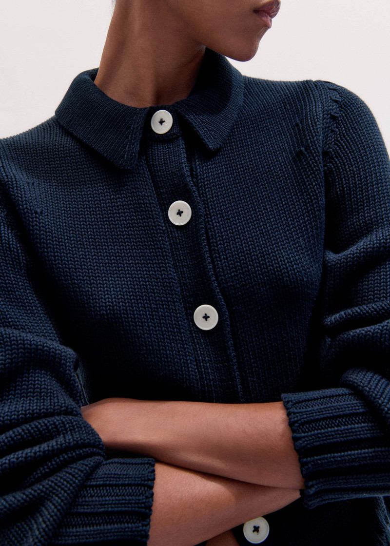 ME+EM Slim Collared Cardigan outlook