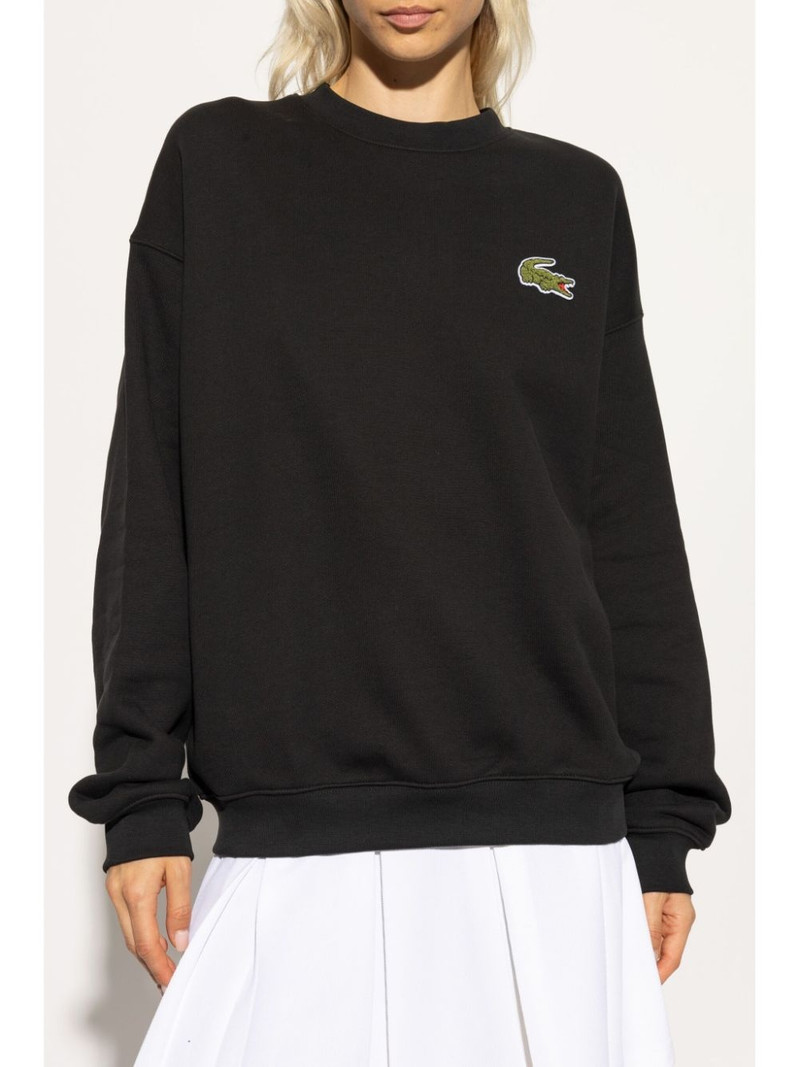 LACOSTE badge fleece sweatshirt outlook
