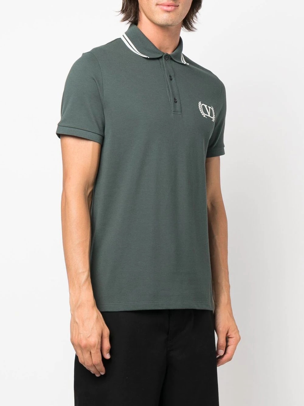 embroidered VLogo polo shirt - 3