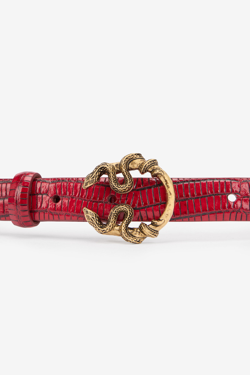 Serpentine Leather Belt 4