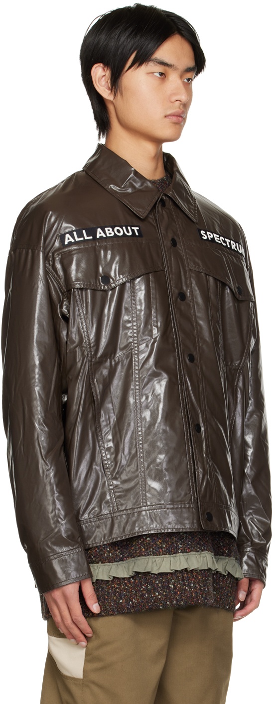 Brown Lilex Light Faux-Leather Jacket - 2