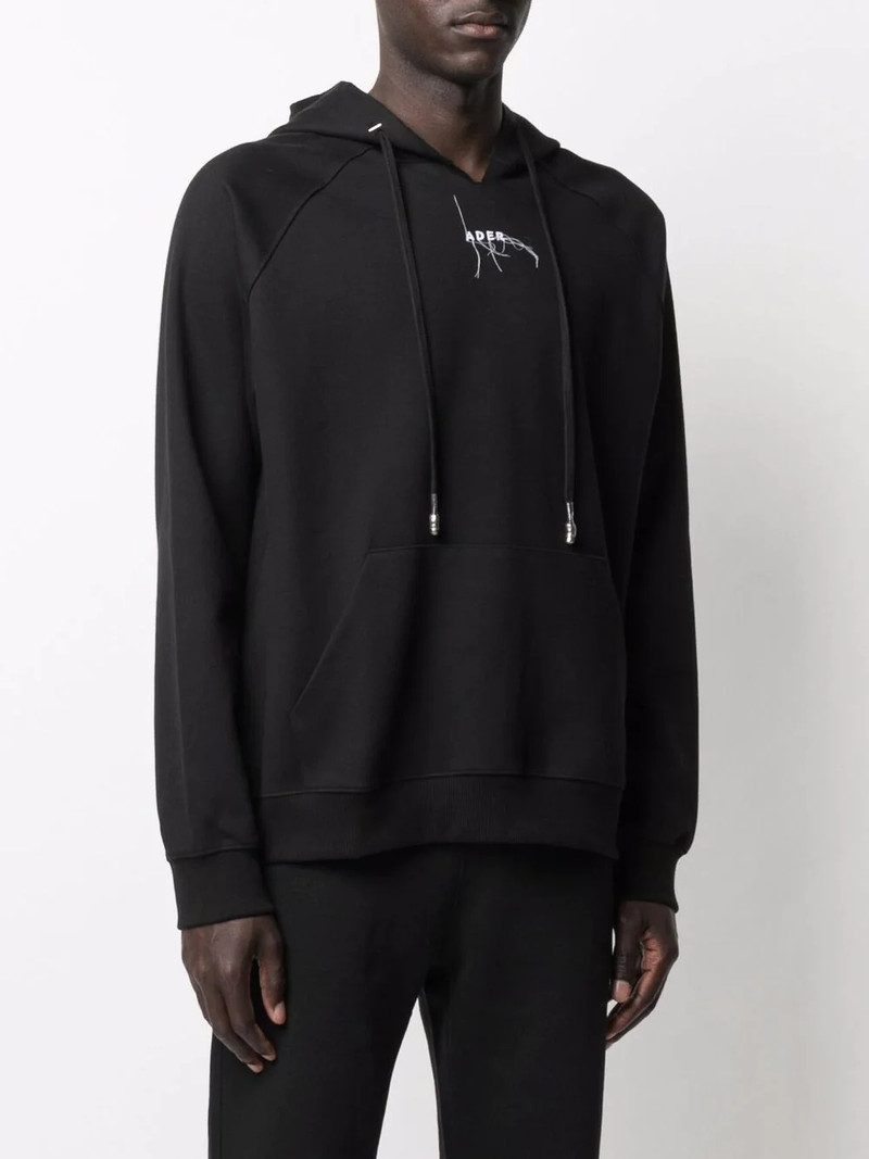 logo drawstring hoodie 4